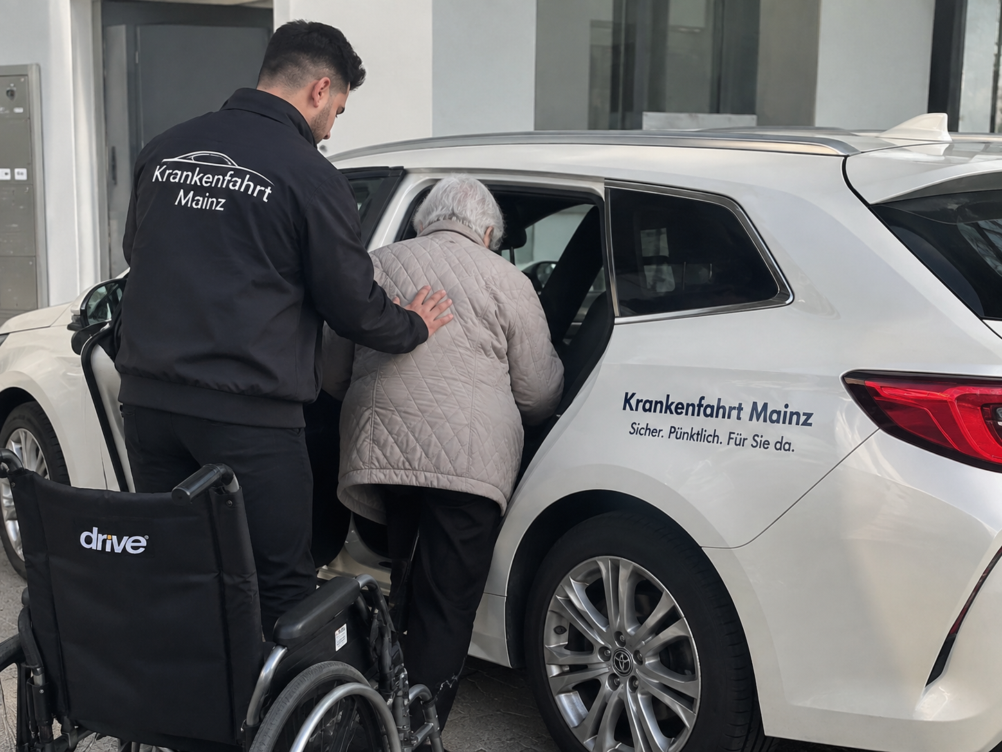 Unterstützung beim Einstieg in ein Fahrzeug